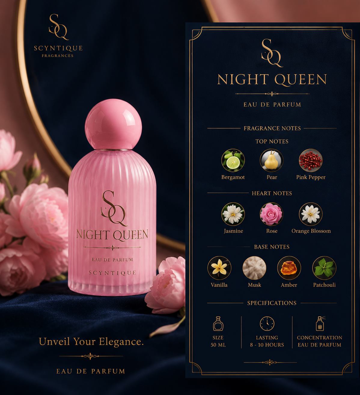 Noir Bloom – Eau de Parfum for Women | Scyntique